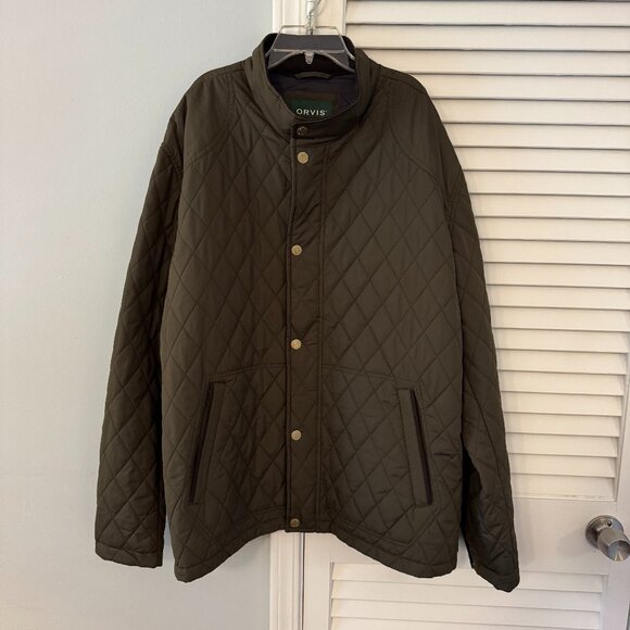 Orvis Men's XXL Diamond Quilt Jacket in Olive Green - Picture 1 of 4